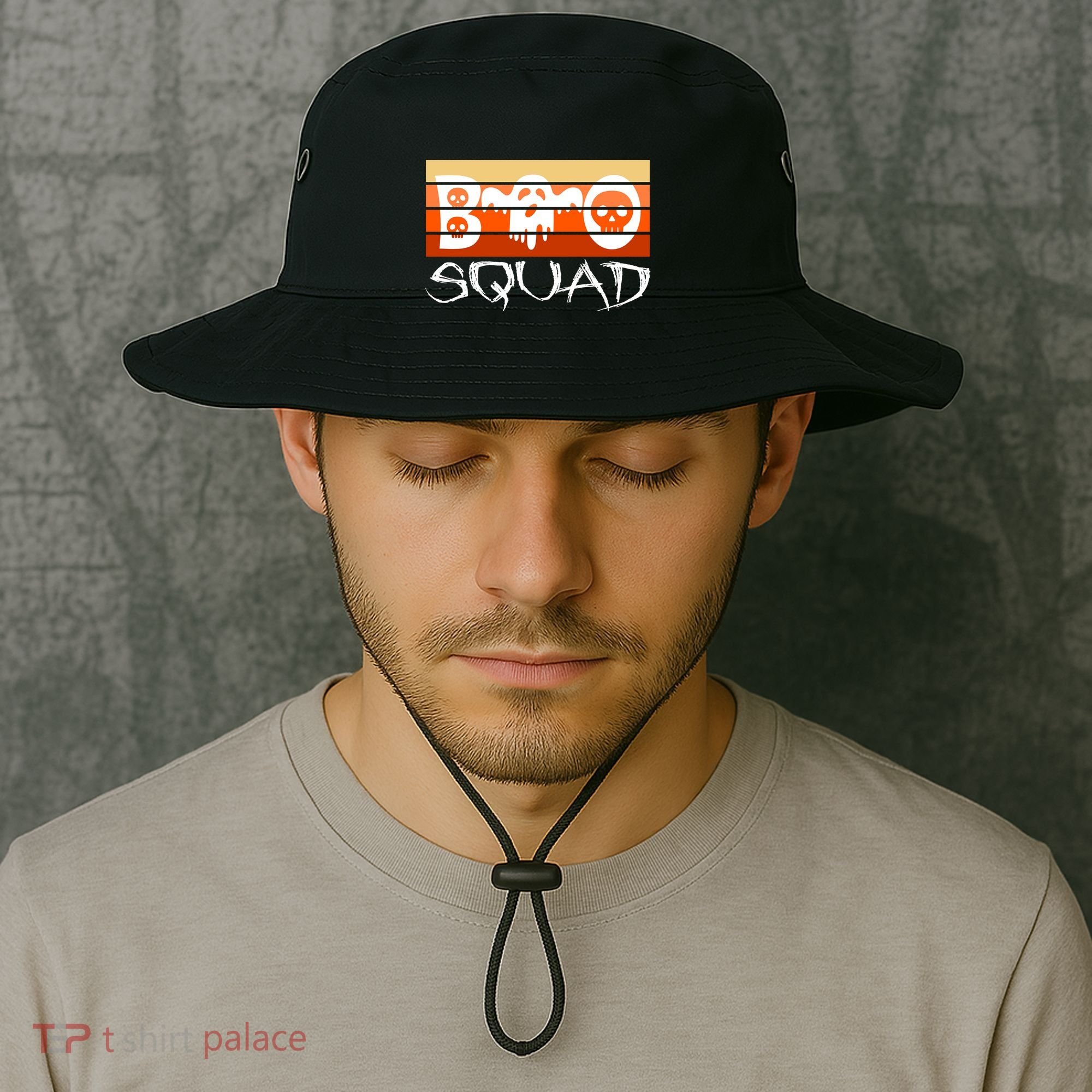 Boo Squad Funny Happy Halloween Cute Ghost Bucket Hat