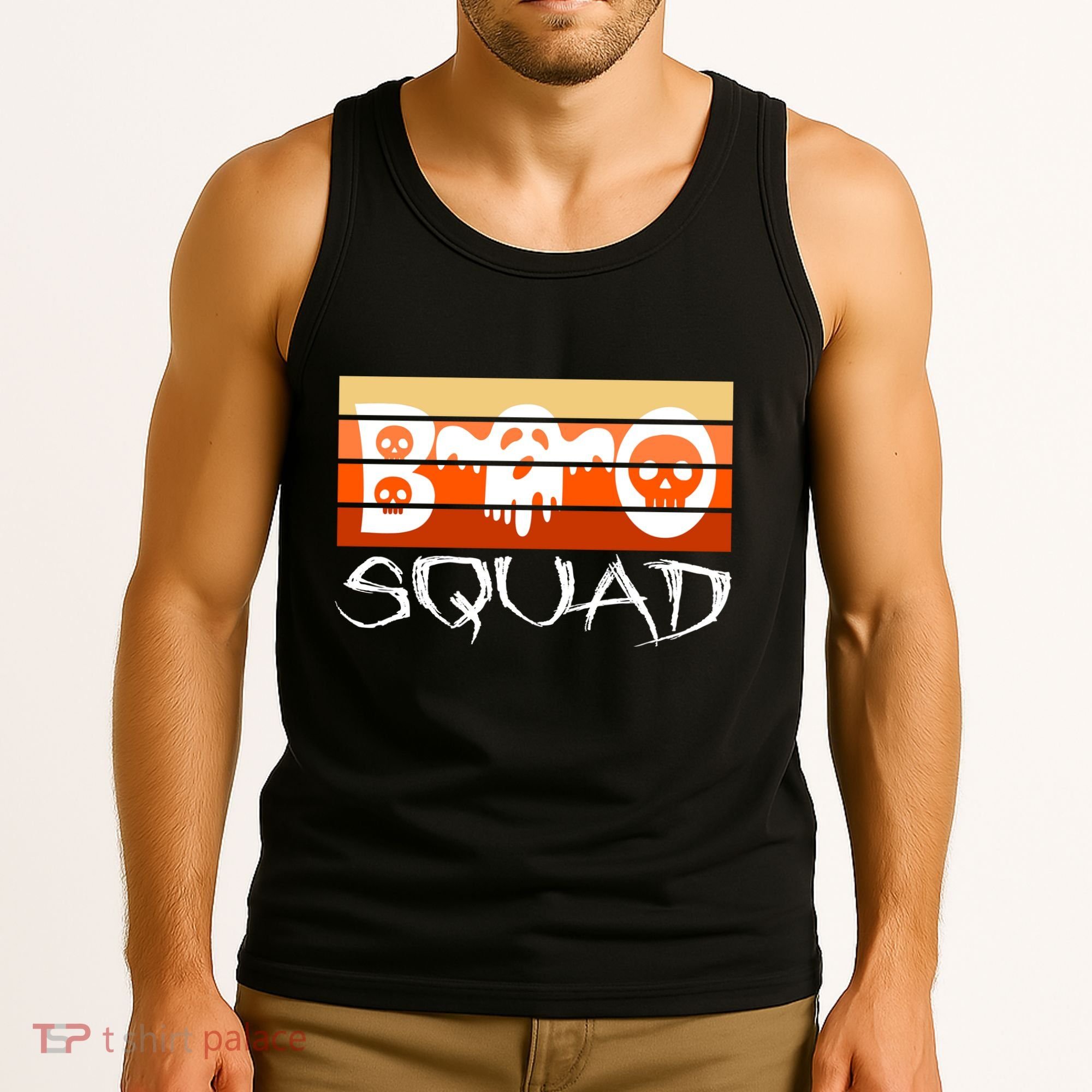 Boo Squad Funny Happy Halloween Cute Ghost Tank Top
