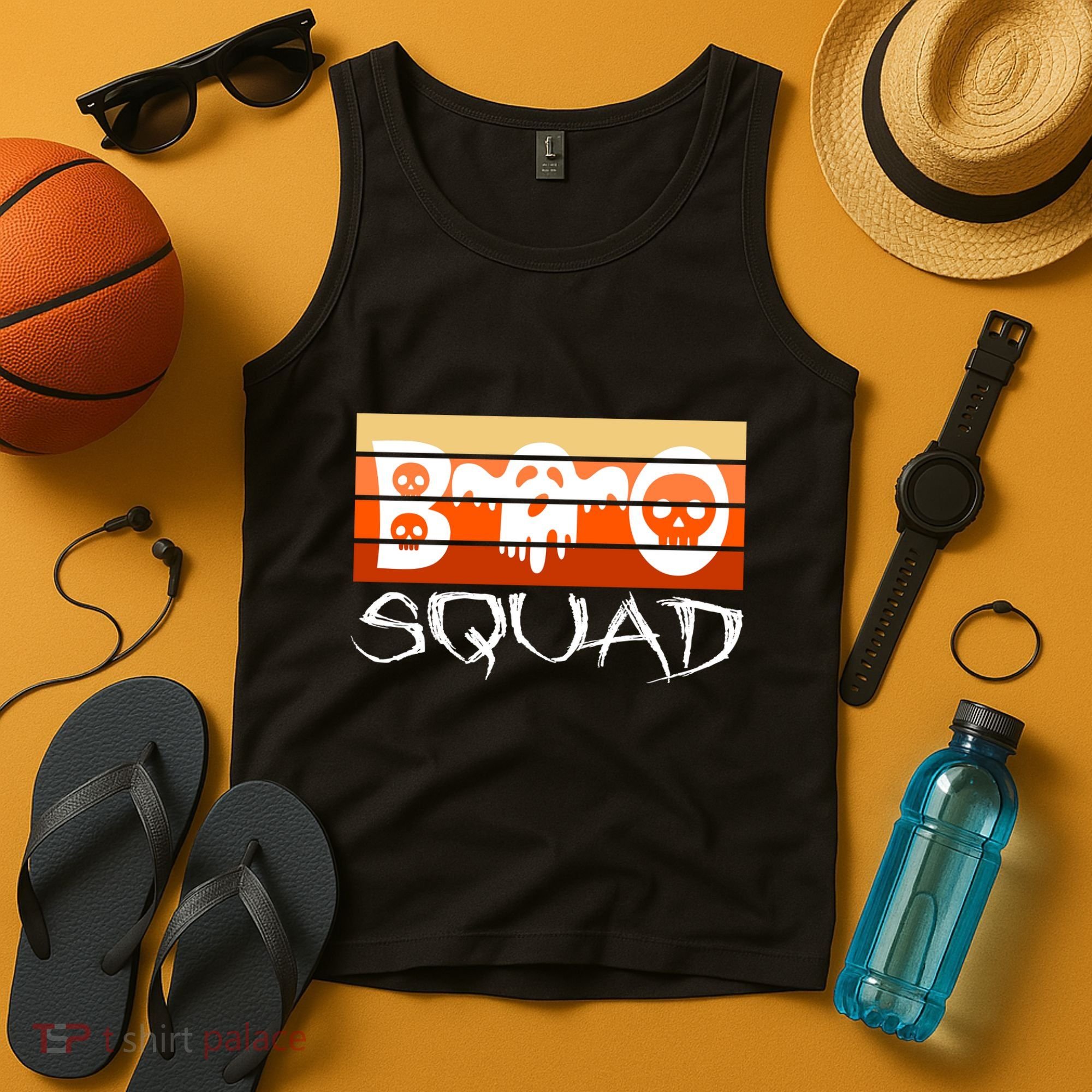 Boo Squad Funny Happy Halloween Cute Ghost Tank Top