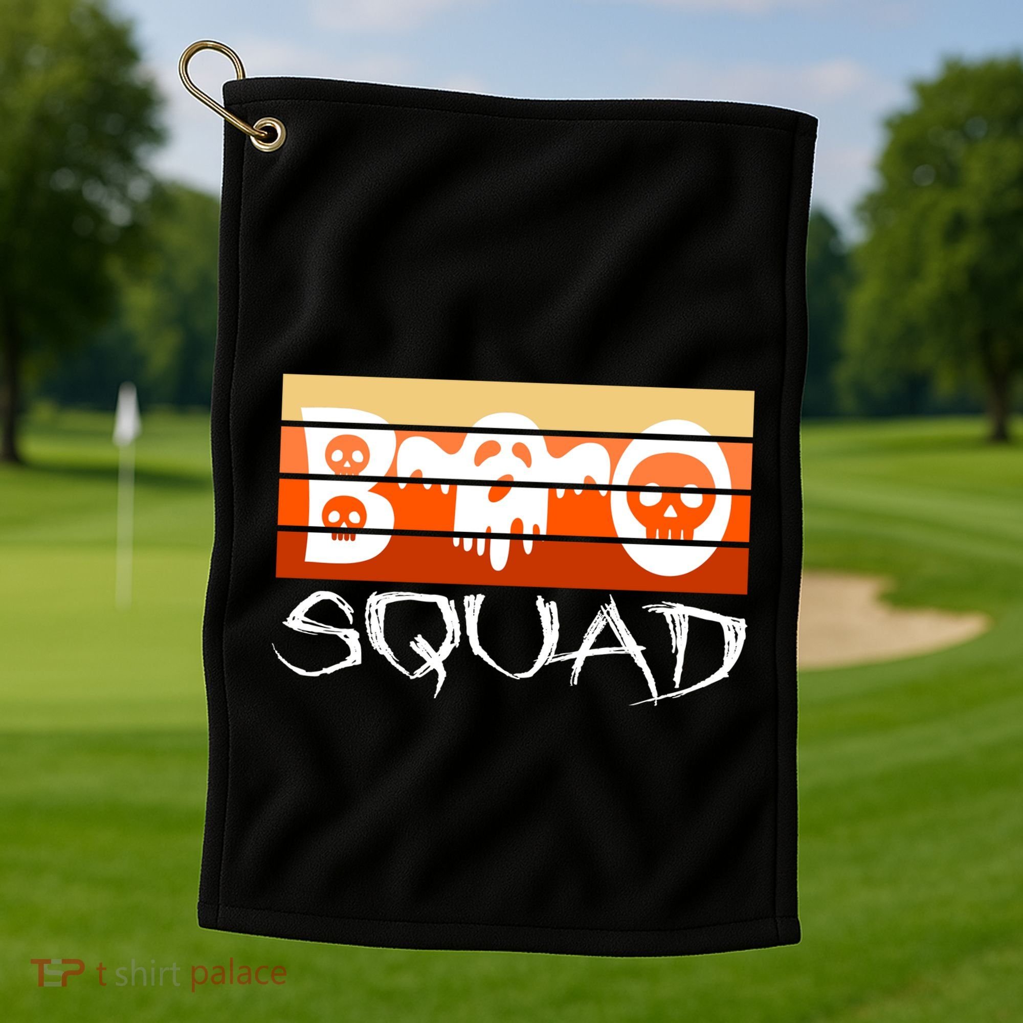 Boo Squad Funny Happy Halloween Cute Ghost Golf Towel