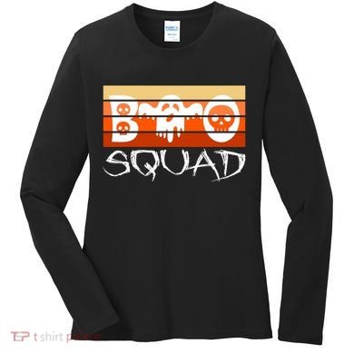 Boo Squad Funny Happy Halloween Cute Ghost Women's Long Sleeve Shirt
