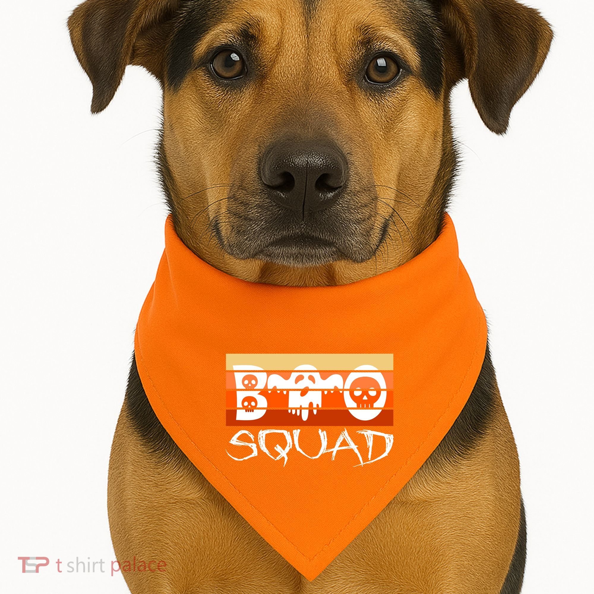 Boo Squad Funny Happy Halloween Cute Ghost USA-Made Doggie Bandana
