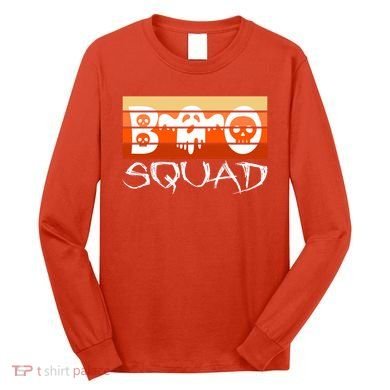 Boo Squad Funny Happy Halloween Cute Ghost Long Sleeve Shirt