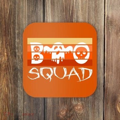 Boo Squad Funny Happy Halloween Cute Ghost Coaster