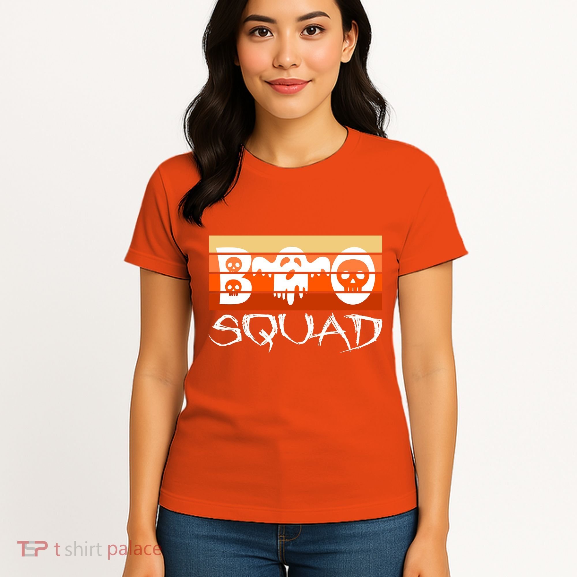 Boo Squad Funny Happy Halloween Cute Ghost Women's T-Shirt