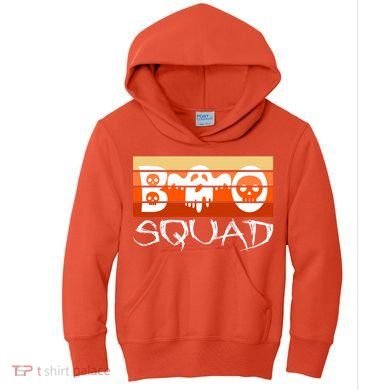 Boo Squad Funny Happy Halloween Cute Ghost Kids Hoodie