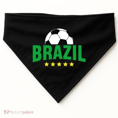 Brazil Soccer Fan USA-Made Doggie Bandana