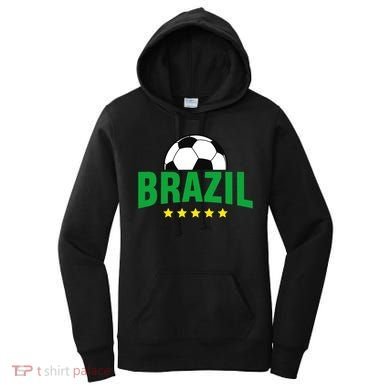 Brazil Soccer Fan Women's Hoodie
