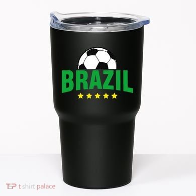 Brazil Soccer Fan Tumbler