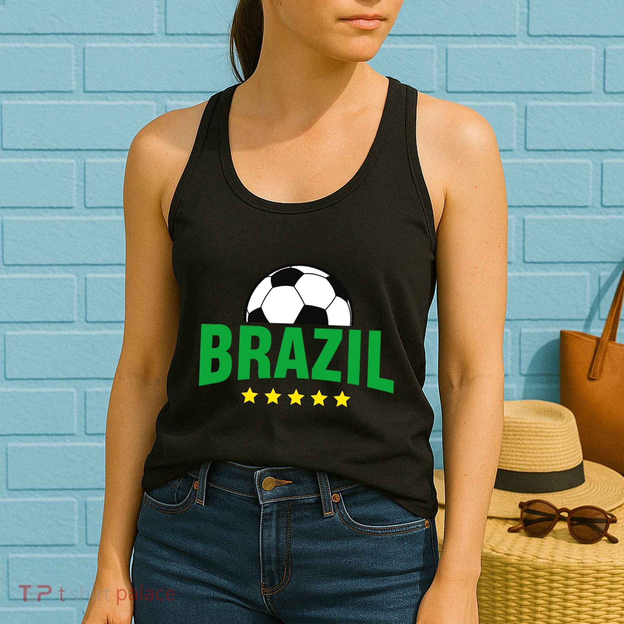 Brazil Soccer Fan Women's Tank Top