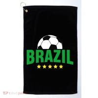 Brazil Soccer Fan Golf Towel thumb 0