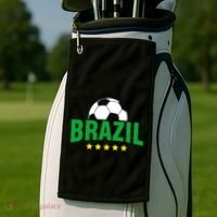 Brazil Soccer Fan Golf Towel thumb 2