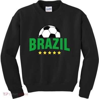 Brazil Soccer Fan Kids Sweatshirt