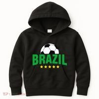 Brazil Soccer Fan Kids Hoodie thumb 0