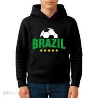 Brazil Soccer Fan Kids Hoodie thumb 4