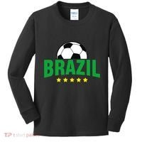 Brazil Soccer Fan Kids Long Sleeve Shirt thumb 0