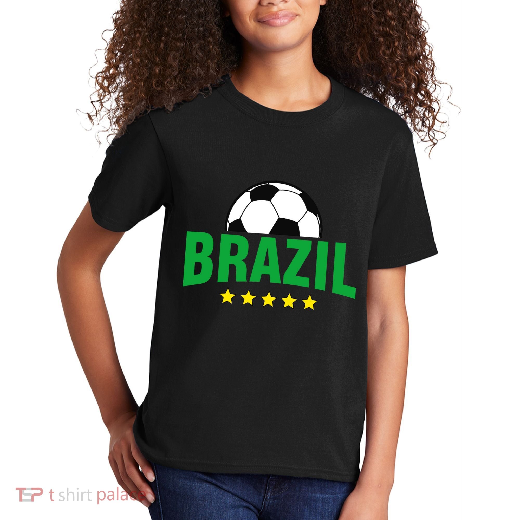 Brazil Soccer Fan Kids T-Shirt