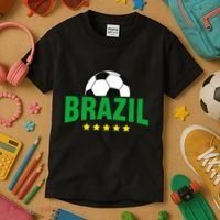 Brazil Soccer Fan Kids T-Shirt thumb 3