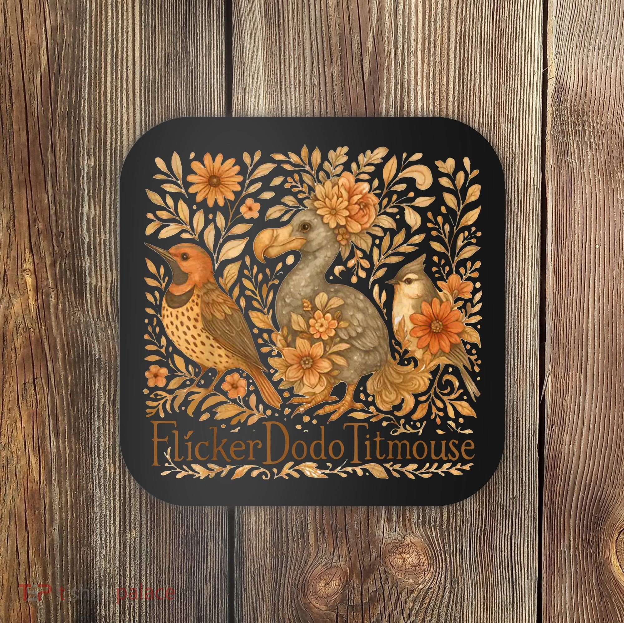 Bird Subtle Flicker Dodo Titmouse  Coaster