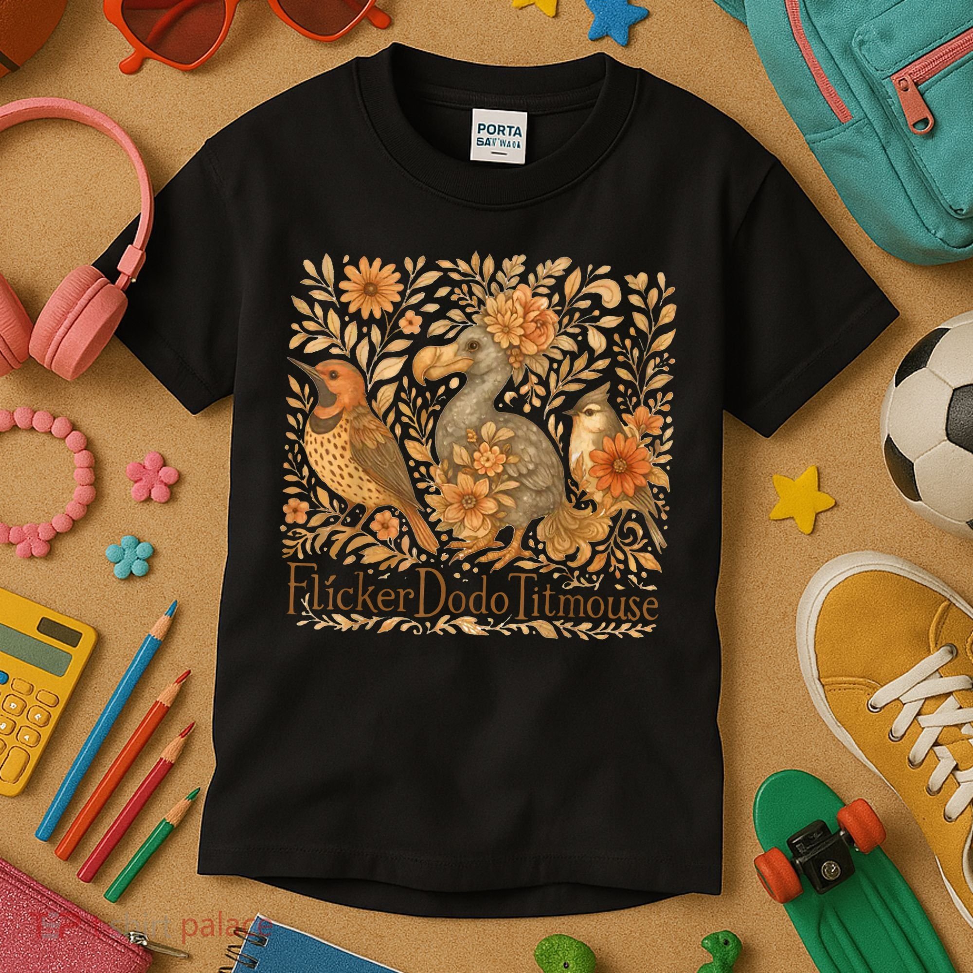 Bird Subtle Flicker Dodo Titmouse  Kids T-Shirt