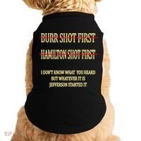Burr Shot First Hamilton Shot First Funny Doggie Tank thumb 0
