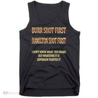 Burr Shot First Hamilton Shot First Funny Tank Top thumb 0