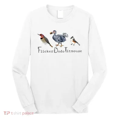 Bird Subtle Flicker Dodo Titmouse Long Sleeve Shirt