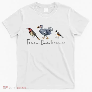 Bird Subtle Flicker Dodo Titmouse T-Shirt