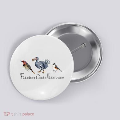 Bird Subtle Flicker Dodo Titmouse Button