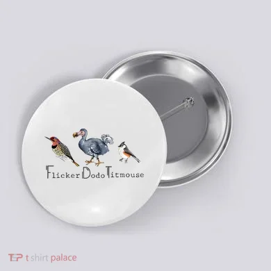Bird Subtle Flicker Dodo Titmouse Button