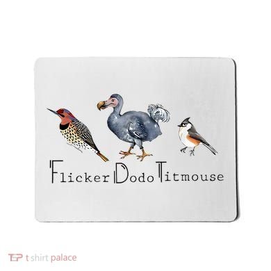Bird Subtle Flicker Dodo Titmouse Mousepad