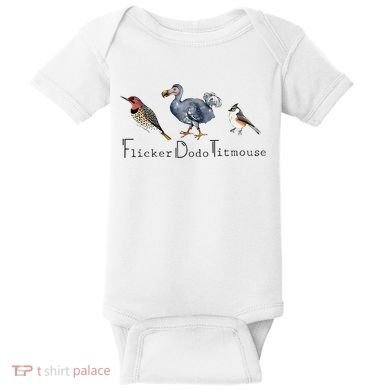 Bird Subtle Flicker Dodo Titmouse Baby Bodysuit
