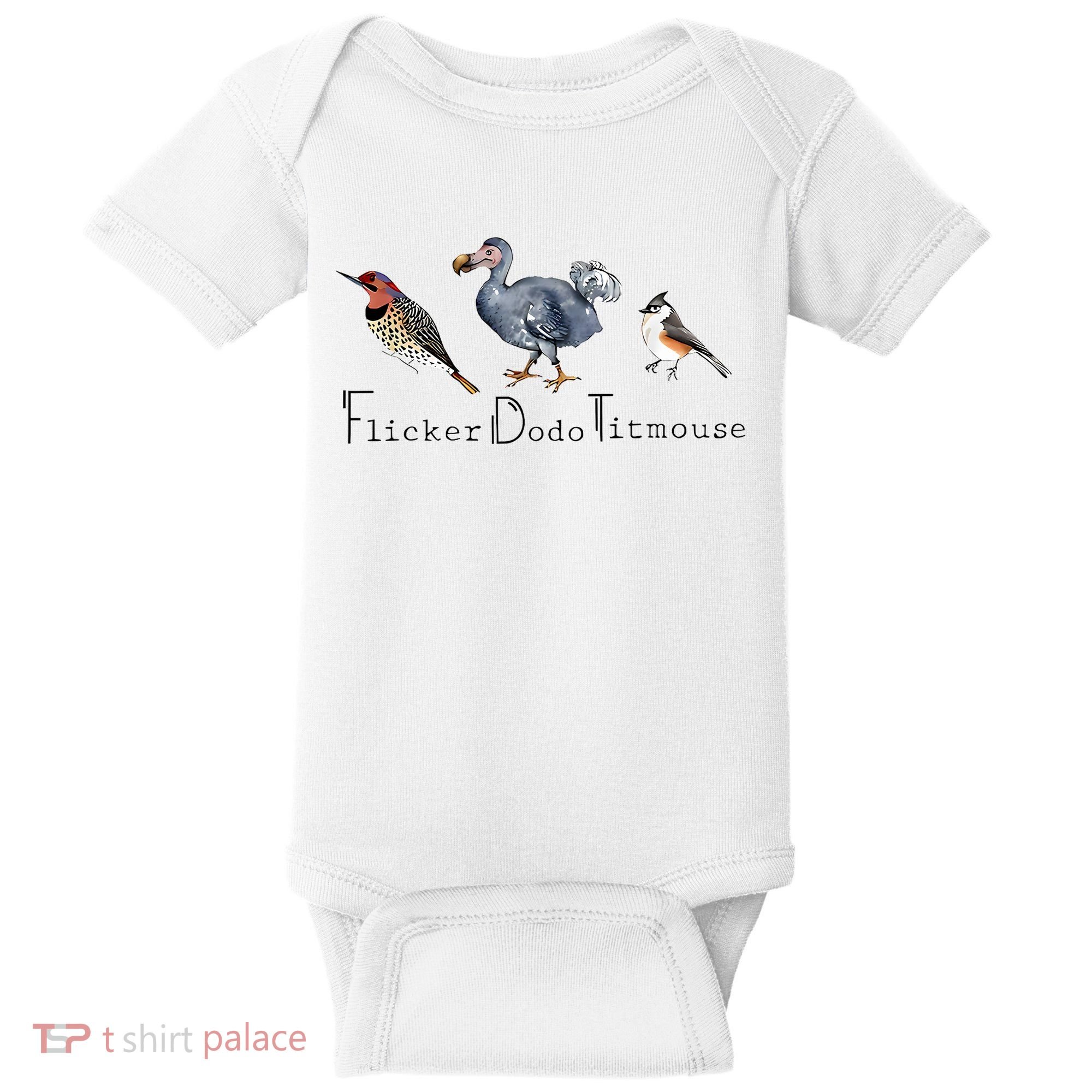 Bird Subtle Flicker Dodo Titmouse Baby Bodysuit