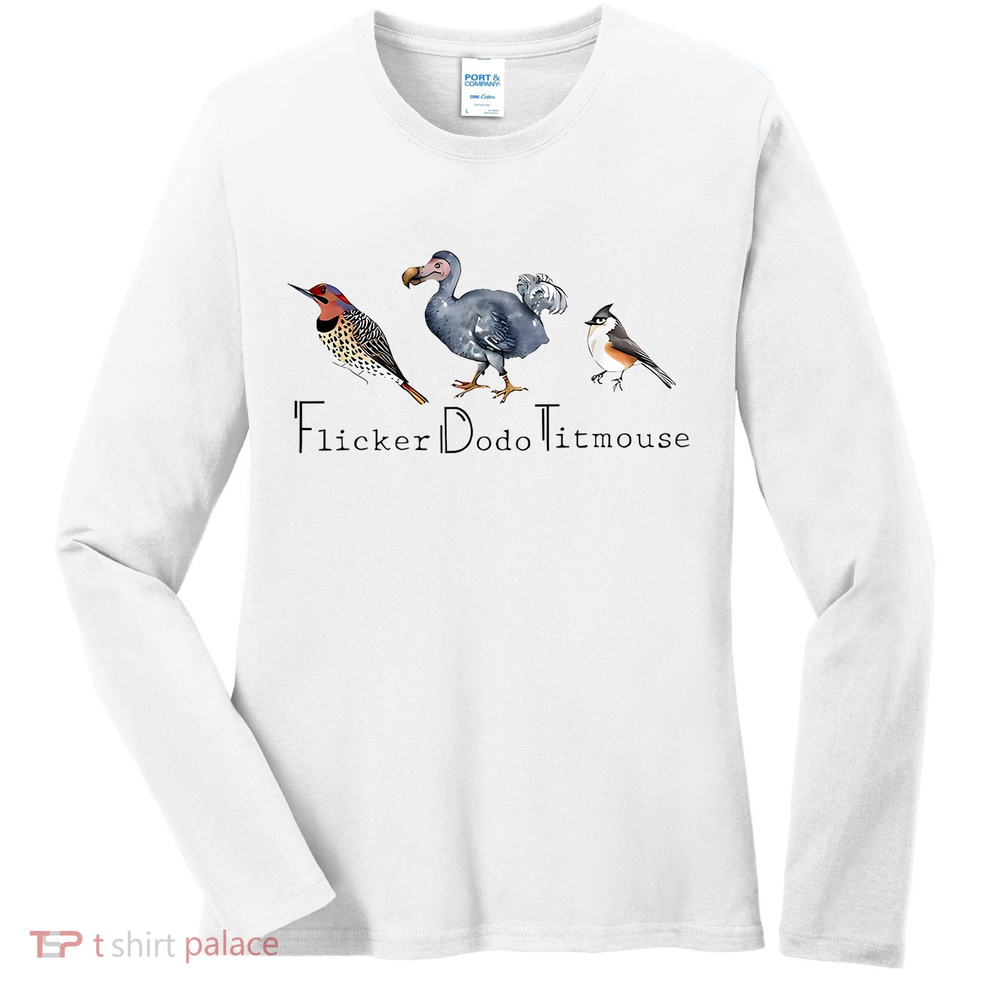 Bird Subtle Flicker Dodo Titmouse Women's Long Sleeve Shirt