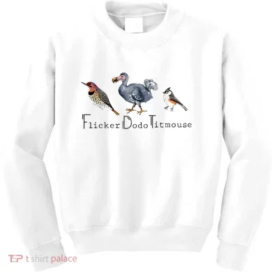 Bird Subtle Flicker Dodo Titmouse Kids Sweatshirt