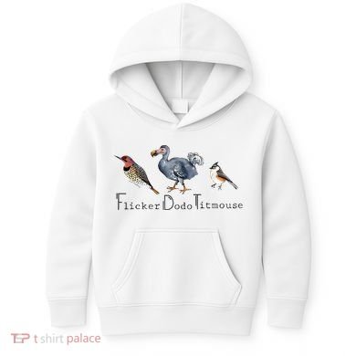 Bird Subtle Flicker Dodo Titmouse Kids Hoodie