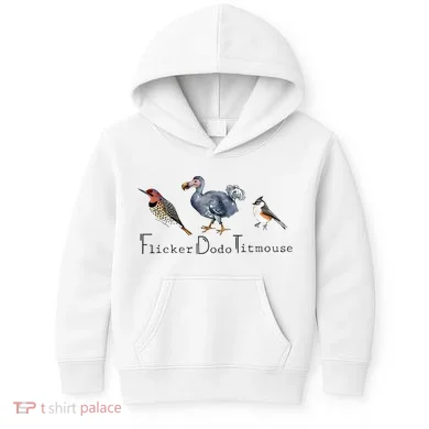 Bird Subtle Flicker Dodo Titmouse Kids Hoodie