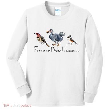Bird Subtle Flicker Dodo Titmouse Kids Long Sleeve Shirt