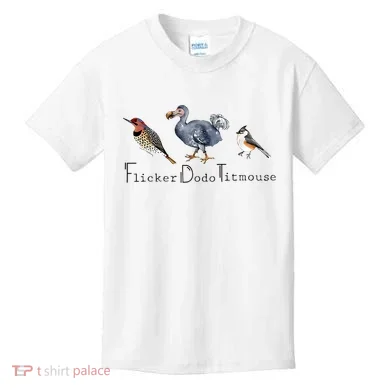 Bird Subtle Flicker Dodo Titmouse Kids T-Shirt