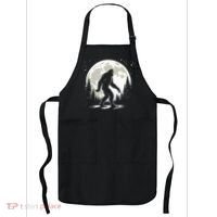 Bigfoot Sasquatch Full Moon Forest Graphic Funny Big Foot Apron thumb 0
