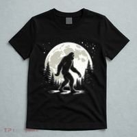 Bigfoot Sasquatch Full Moon Forest Graphic Funny Big Foot T-Shirt thumb 5