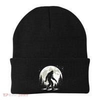 Bigfoot Sasquatch Full Moon Forest Graphic Funny Big Foot Beanie thumb 0