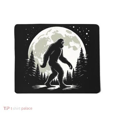Bigfoot Sasquatch Full Moon Forest Graphic Funny Big Foot Mousepad
