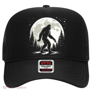 Bigfoot Sasquatch Full Moon Forest Graphic Funny Big Foot Hat