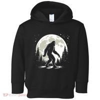 Bigfoot Sasquatch Full Moon Forest Graphic Funny Big Foot Toddler Hoodie thumb 0
