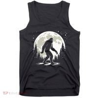 Bigfoot Sasquatch Full Moon Forest Graphic Funny Big Foot Tank Top thumb 0