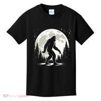 Bigfoot Sasquatch Full Moon Forest Graphic Funny Big Foot Kids T-Shirt thumb 0