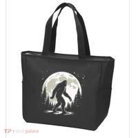 Bigfoot Sasquatch Full Moon Forest Graphic Funny Big Foot Tote Bag thumb 3