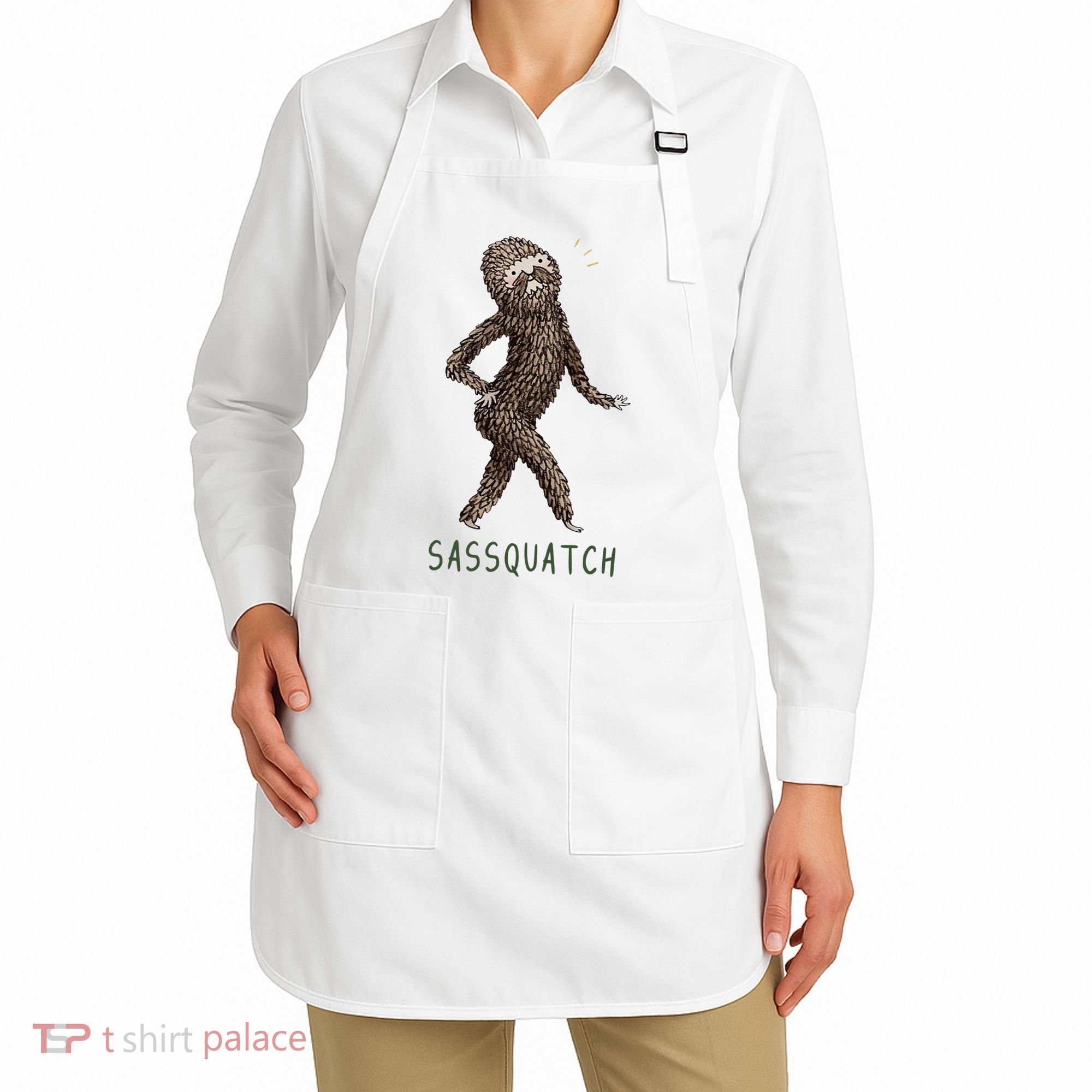 Bigfoot Sassquatch Funny Sassy Apron