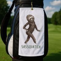 Bigfoot Sassquatch Funny Sassy Golf Towel thumb 2